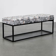 Floral Milford Upholstered Ottoman Bench